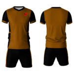 Custom sublimated rugby jersey and shorts set featuring an asymmetrical curved wave side panel, contrast sleeves, and durable stretch fabric by JACX Wears
