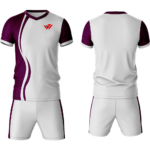 Custom sublimated rugby jersey and shorts set featuring a diagonal slash graphic design, contrast trim collar, and high-impact stretch fabric by JACX Wears