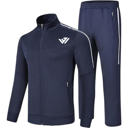 Custom Navy Blue Mens Athletic Tracksuit Wholesale Manufacturer JACX Wears