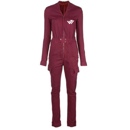 Womens Maroon Cargo Jumpsuit Romper Wholesale Manufacturer JACX Wears
