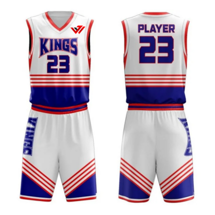 Custom Kings Striped Basketball Uniform
