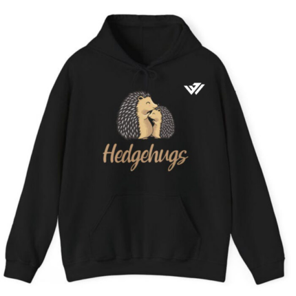 Custom black heavyweight cotton fleece pullover hoodie with custom print by JACX Wears
