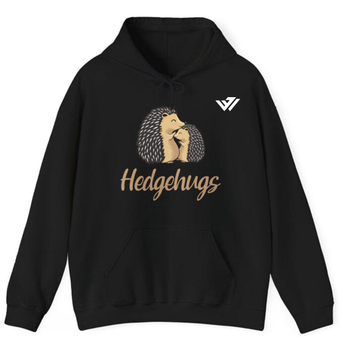 Custom Heavyweight Fleece Pullover Hoodie Custom black heavyweight cotton fleece pullover hoodie with custom print by JACX Wears
