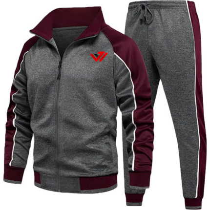 Mens Maroon Fleece Tracksuit Wholesale Manufacturer JACX Wears