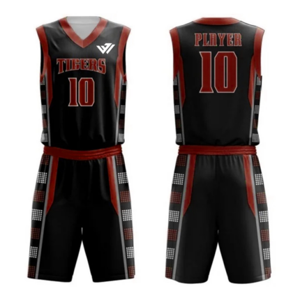 Custom Tigers Basketball Uniform Set