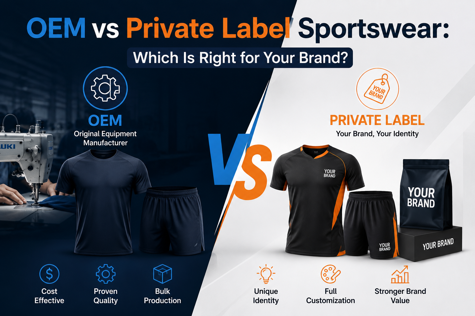 OEM vs Private Label Sportswear: Which Is Right for Your Brand?