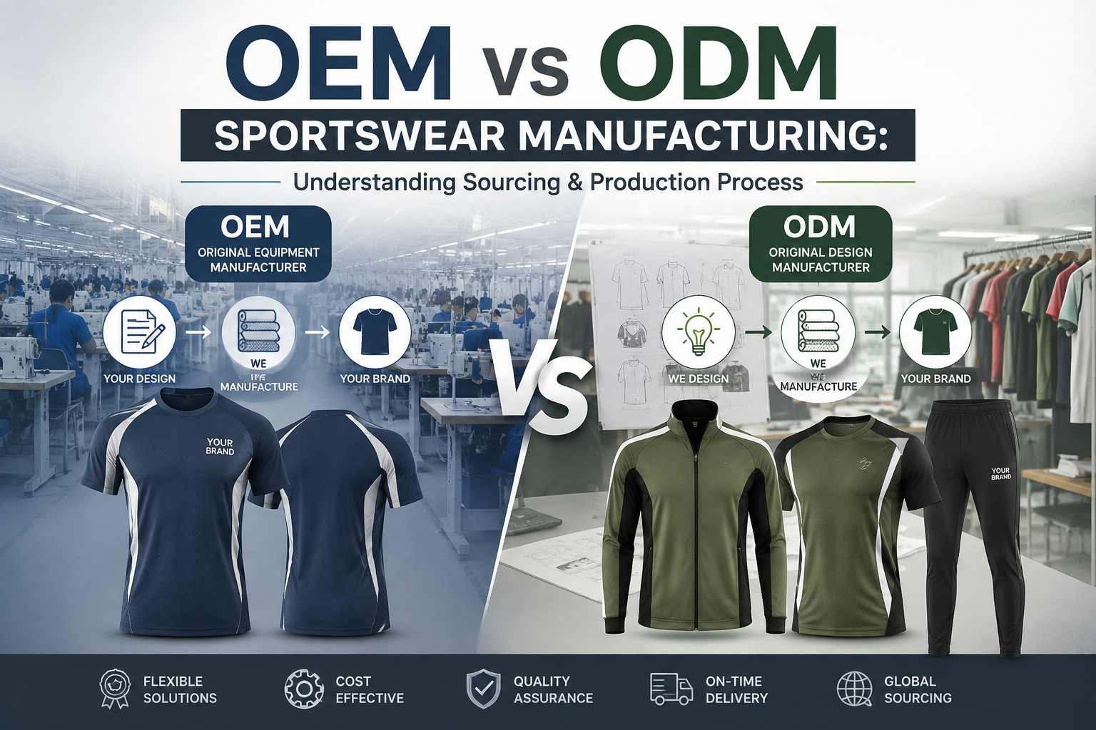 OEM vs ODM Sportswear Manufacturing: Which One Fits Your Brand?