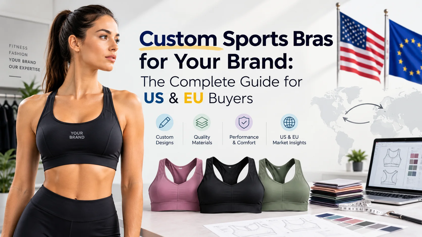 Custom Sports Bras for Your Brand: The Complete Guide for US & EU Buyers